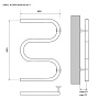 полотенцесушитель MELODIA Simple М-образный б/кронштейна 60х40х1" MTRSP6040 - №1