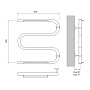 полотенцесушитель MELODIA Simple Shelf М-образный б/кронштейна 50х50х1" с полкой MTRSS5050 - №1