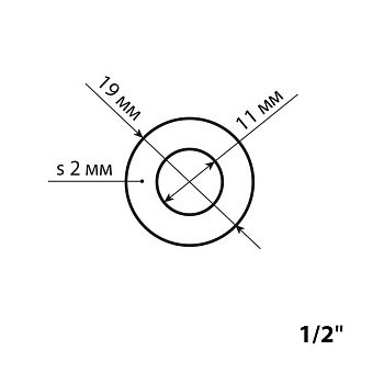 прокладка 1/2" резина (100шт) TeRma 10155 - №1