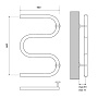 полотенцесушитель MELODIA Simple М-образный б/кронштейна 60х40х1" (полимер) MTRSP6040PLR - №1