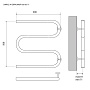 полотенцесушитель MELODIA Simple М-образный б/кронштейна 50х50х1" MTRSP5050 - №1