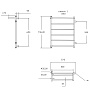 полотенцесушитель MELODIA Shelf 50х80х1" П6 м/о 50 бок.подкл. правое с полкой MTRSH5080 - №2