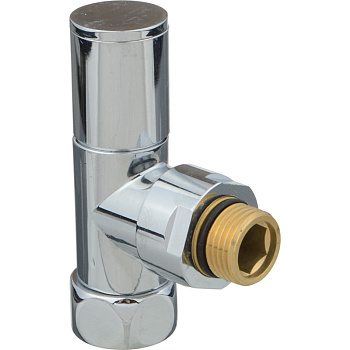 кран для полотенцесушителя угловой 1/2"*3/4" с ручной регулировкой (круглая ручка) TeRma 33680 - №2