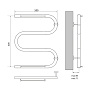 полотенцесушитель MELODIA Simple Shelf М-образный б/кронштейна 60х50х1" с полкой MTRSS6050 - №1