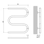 полотенцесушитель MELODIA Simple М-образный б/кронштейна 60х50х1" (полимер) MTRSP6050PLR - №1