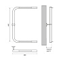 полотенцесушитель MELODIA Moon Shelf 60х40 П-образный б/кронштейна MTRMS6040 - №1