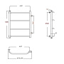 полотенцесушитель MELODIA Victory 40х60х1" П4 м/о 50 бок.подкл. MTRVY4060 - №1