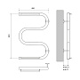 полотенцесушитель MELODIA Simple Shelf М-образный б/кронштейна 60х40х1" с полкой MTRSS6040 - №1